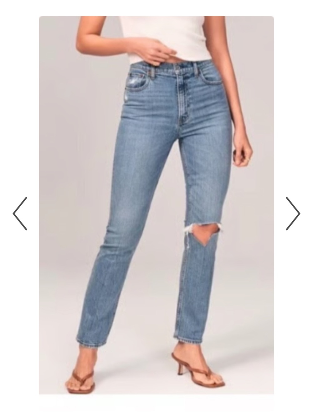 Abercrombie & Fitch Blue Flare Jeans The 90s Slim Straight Ultra High Rise 26